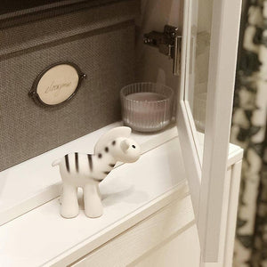Zebra Natural Organic Rubber Teether, Rattle & Bath Toy