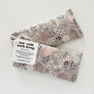 Hot & Cold Therapy Neck Wrap - Gray Floral Relaxation