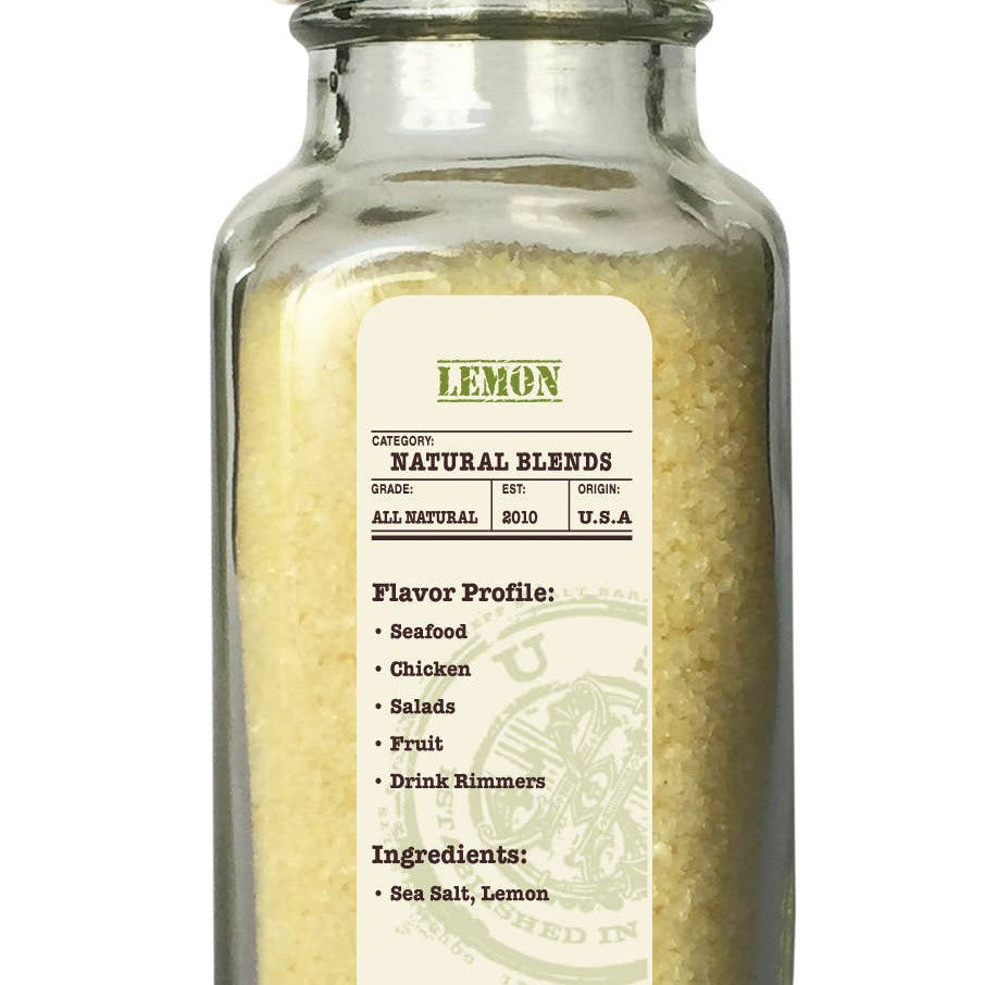 Lemon Sea Salt: 2 oz Jar