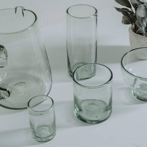 Handblown Glass Pitcher - Clear