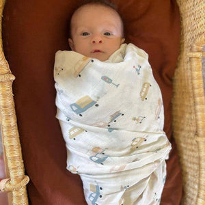 Bamboo Muslin Swaddle Blanket (Automobile)