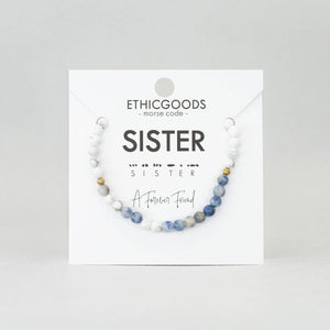 Morse Code Bracelet | SISTER: Lapis & Howlite