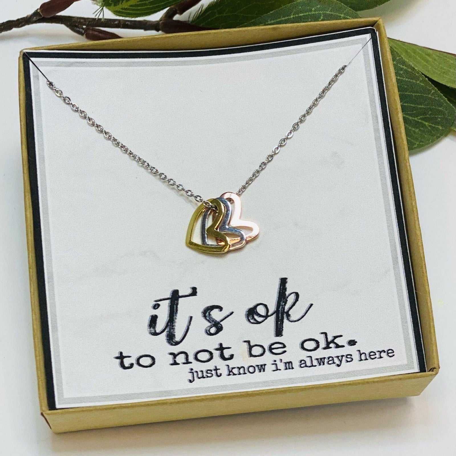 It’s Ok to not be ok Gold Necklace