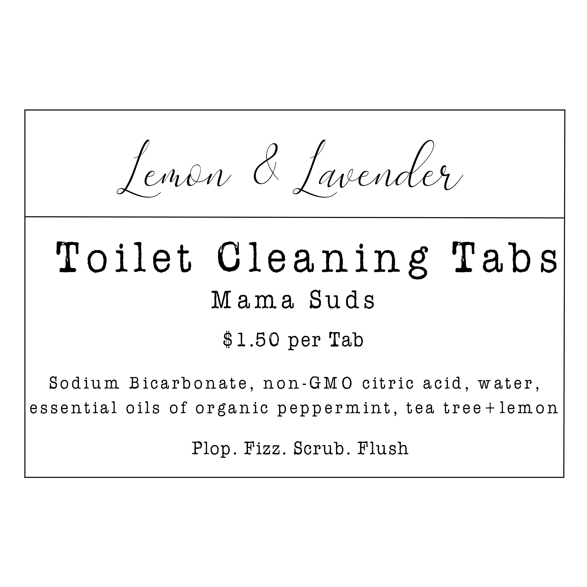 Toilet Cleaning Tabs - Lemon & Lavender