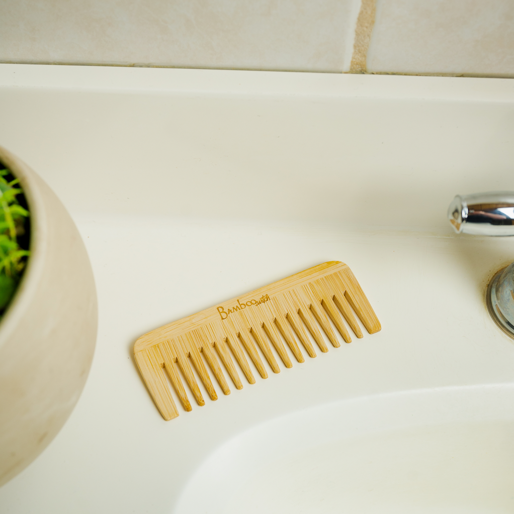 Bamboo Wide Tooth Comb - Lemon & Lavender