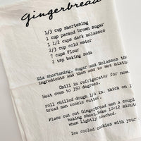 Gingerbread Recipe Tea Towel