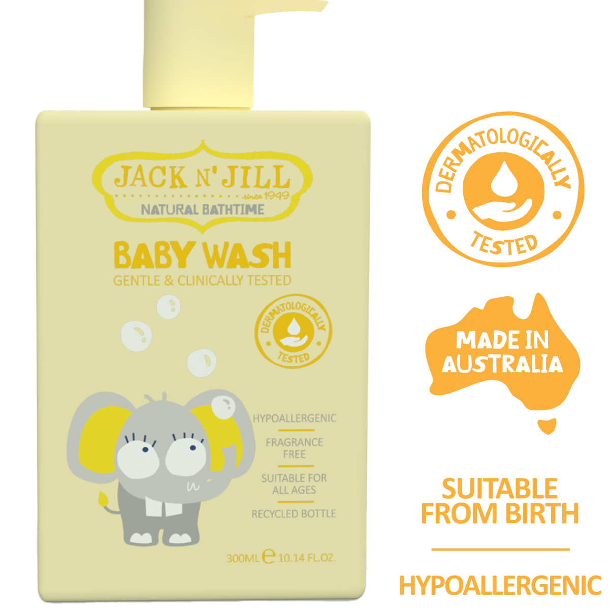 Baby Wash - Natural 300mL - Lemon & Lavender