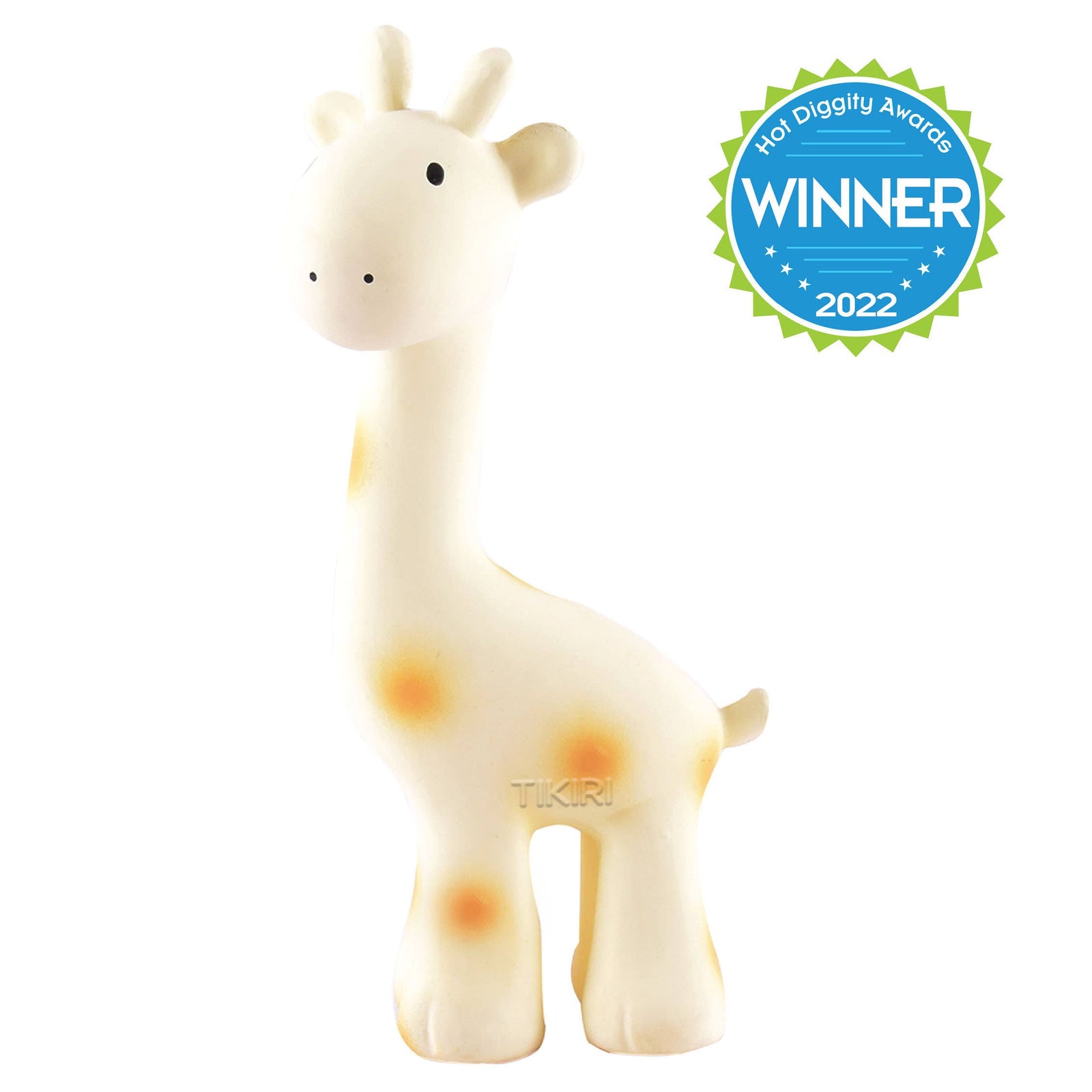 Giraffe Natural Organic Rubber Teether, Rattle & Bath Toy - Lemon & Lavender