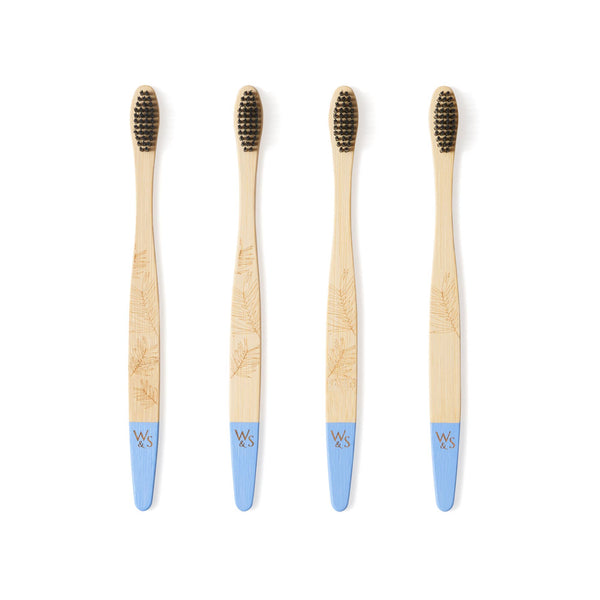 Adult Bamboo Toothbrush (FSC 100%) - Firm Bristles - 4 pack