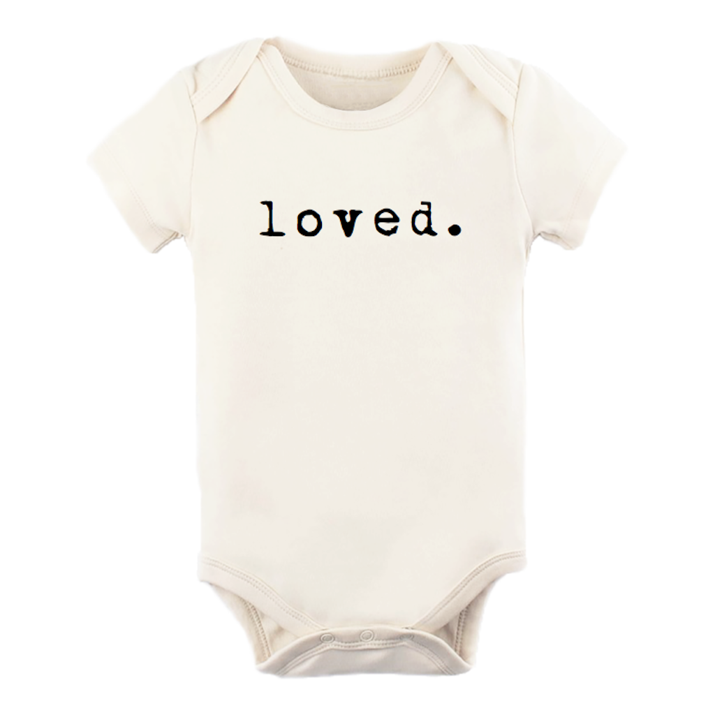 Loved Organic Cotton Baby Bodysuit | Short Sleeve - Lemon & Lavender