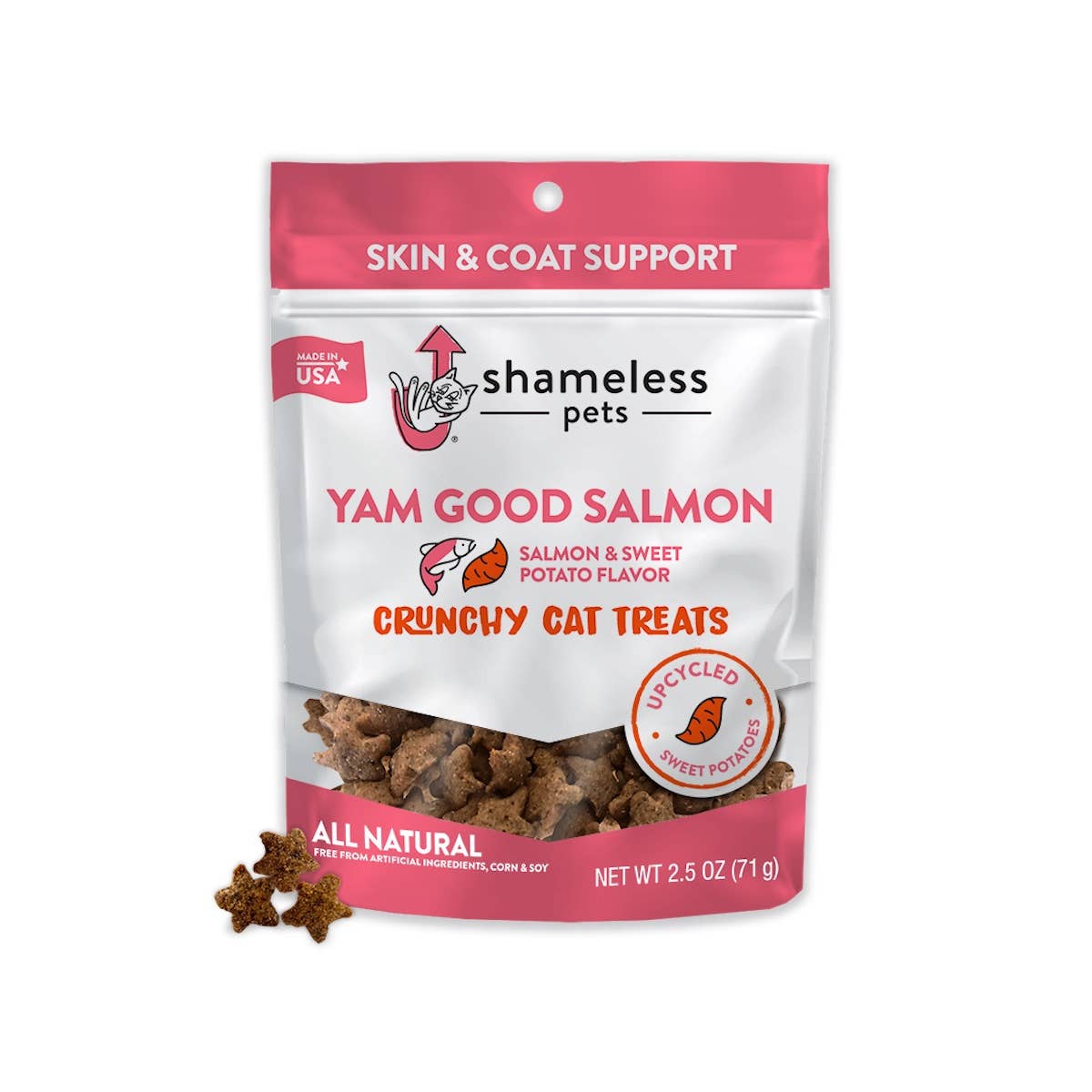 Yam Good Salmon Crunchy Cat Treats - Lemon & Lavender