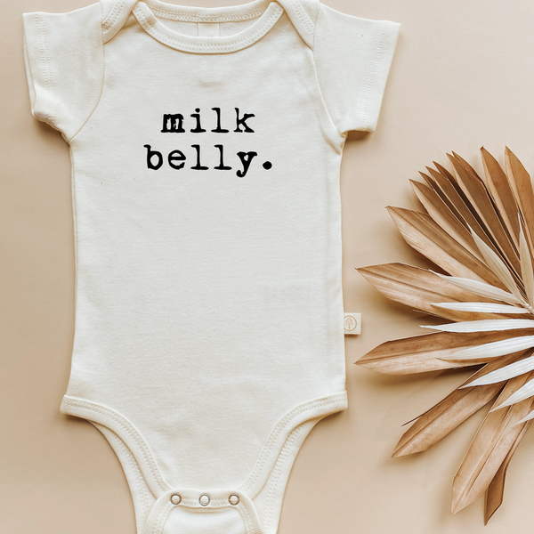 Milk Belly Organic Cotton Baby Bodysuit | Short Sleeve