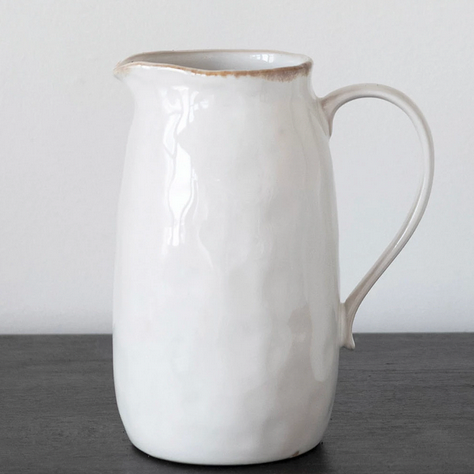 stoneware pitcher, creative coop, Lemon and Lavender