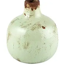 Glazed Ceramic Bud Vase - Lemon & Lavender