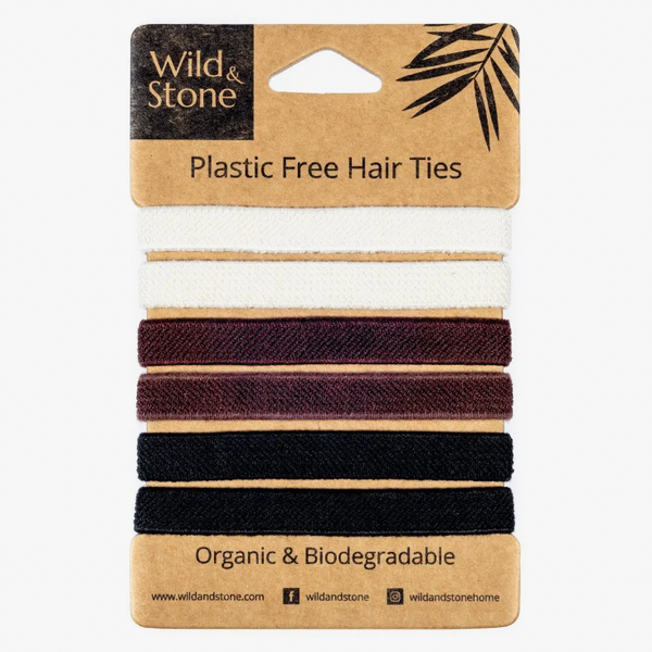 Hair Ties - Plastic Free - 6 Pack (Natural)