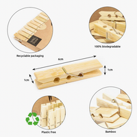 Bamboo Laundry Pegs - Biodegradable & Vegan - 20 Pack