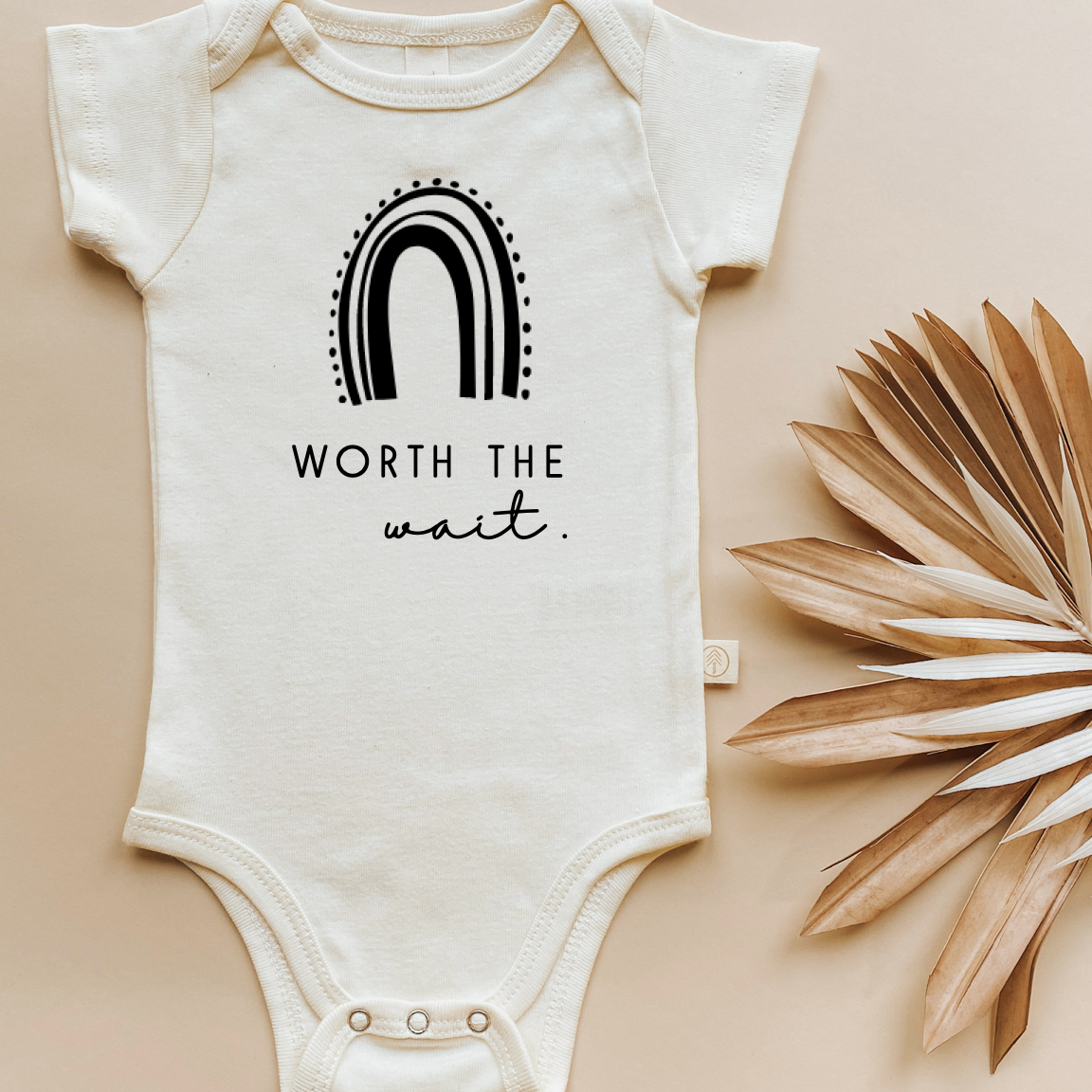 Worth the Wait Organic Cotton Bodysuit | Short Sleeve - Lemon & Lavender