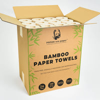 Unbleached Paper Towels | PFA-Free | Natural Brown Bamboo