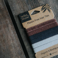 Hair Ties - Plastic Free - 6 Pack (Natural)