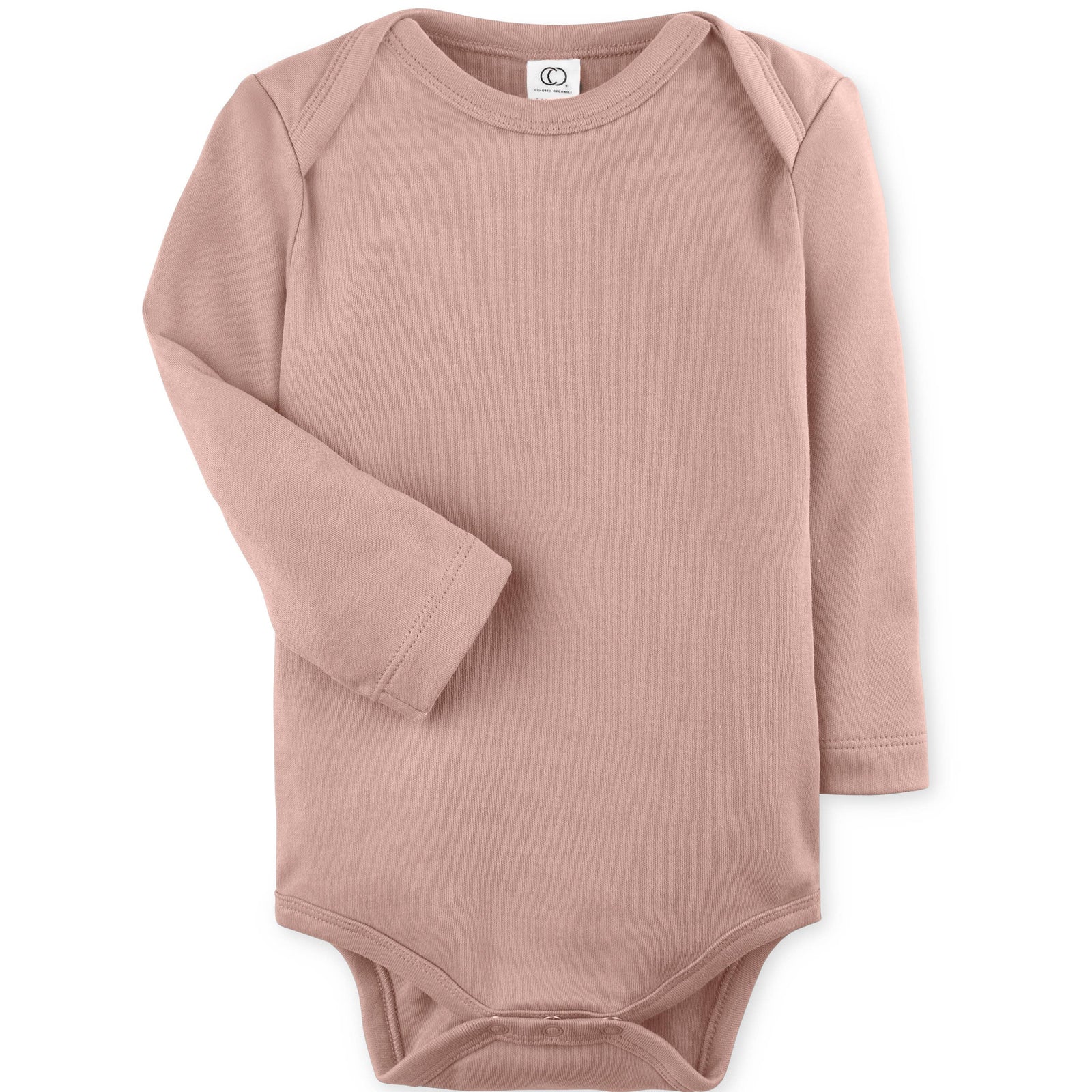 Organic Baby Long Sleeve Classic Bodysuit - Blush - Lemon & Lavender