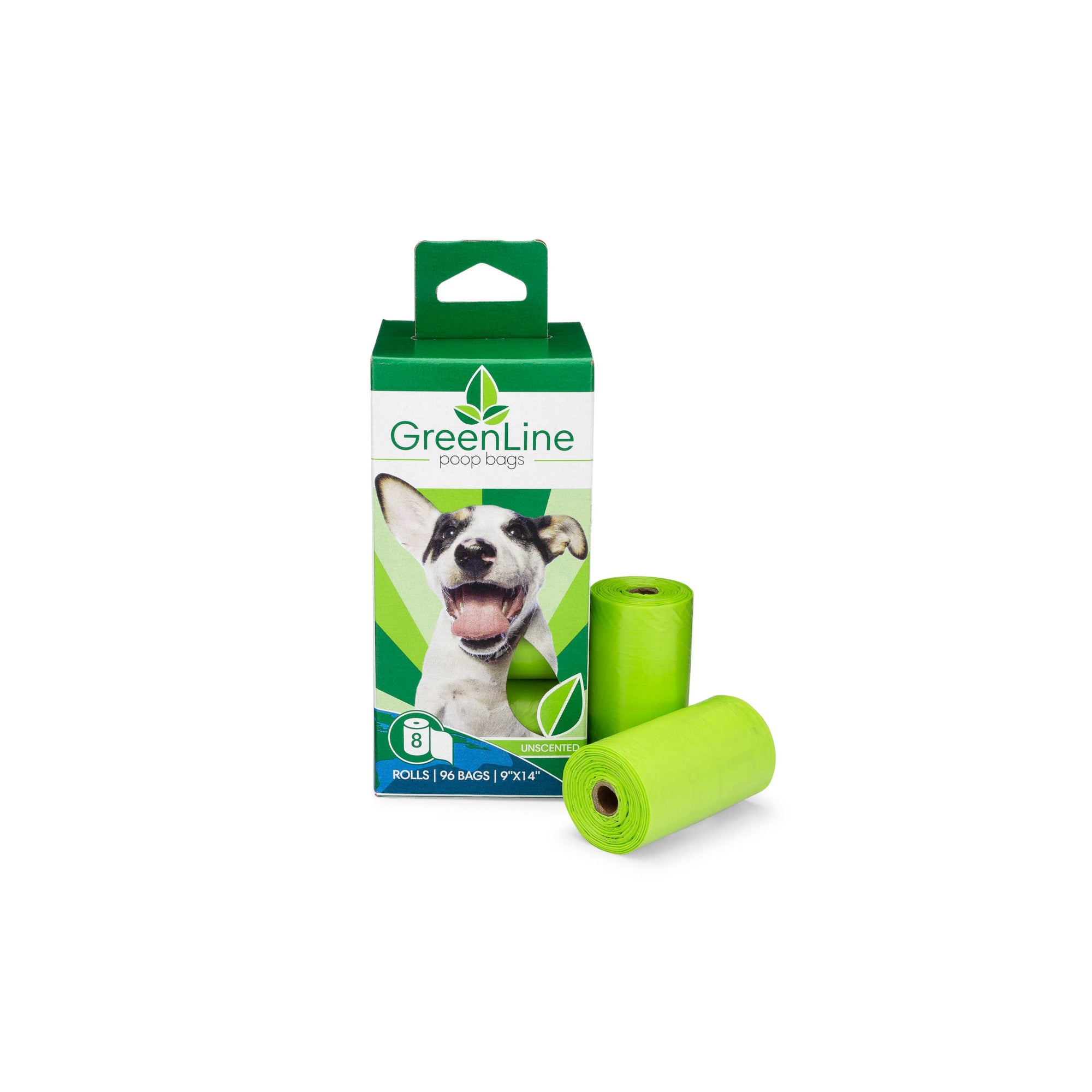 GreenLine Biodegradable Poop Bags - 8 Roll Pack - Lemon & Lavender