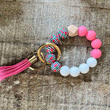 Silicone Wristlet Key Ring
