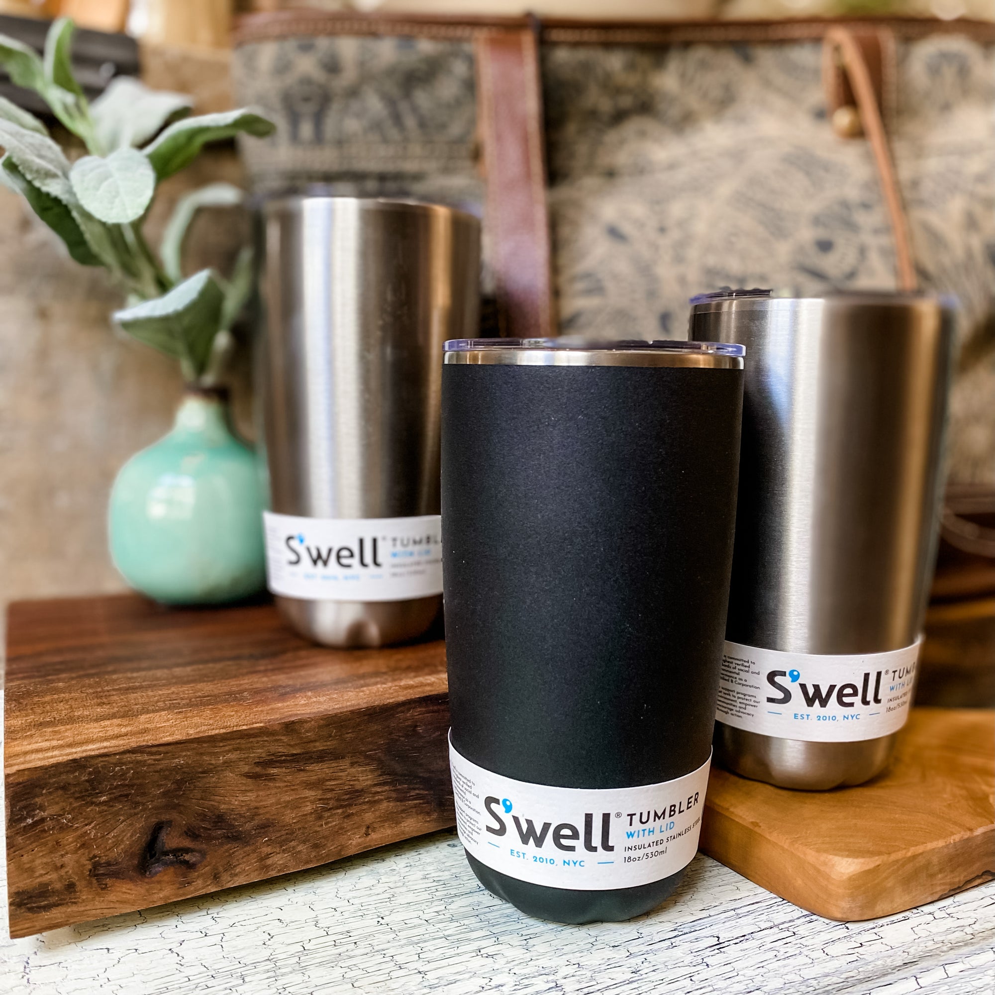 S'Well - Stainless Steel Tumbler with Lid - Lemon & Lavender