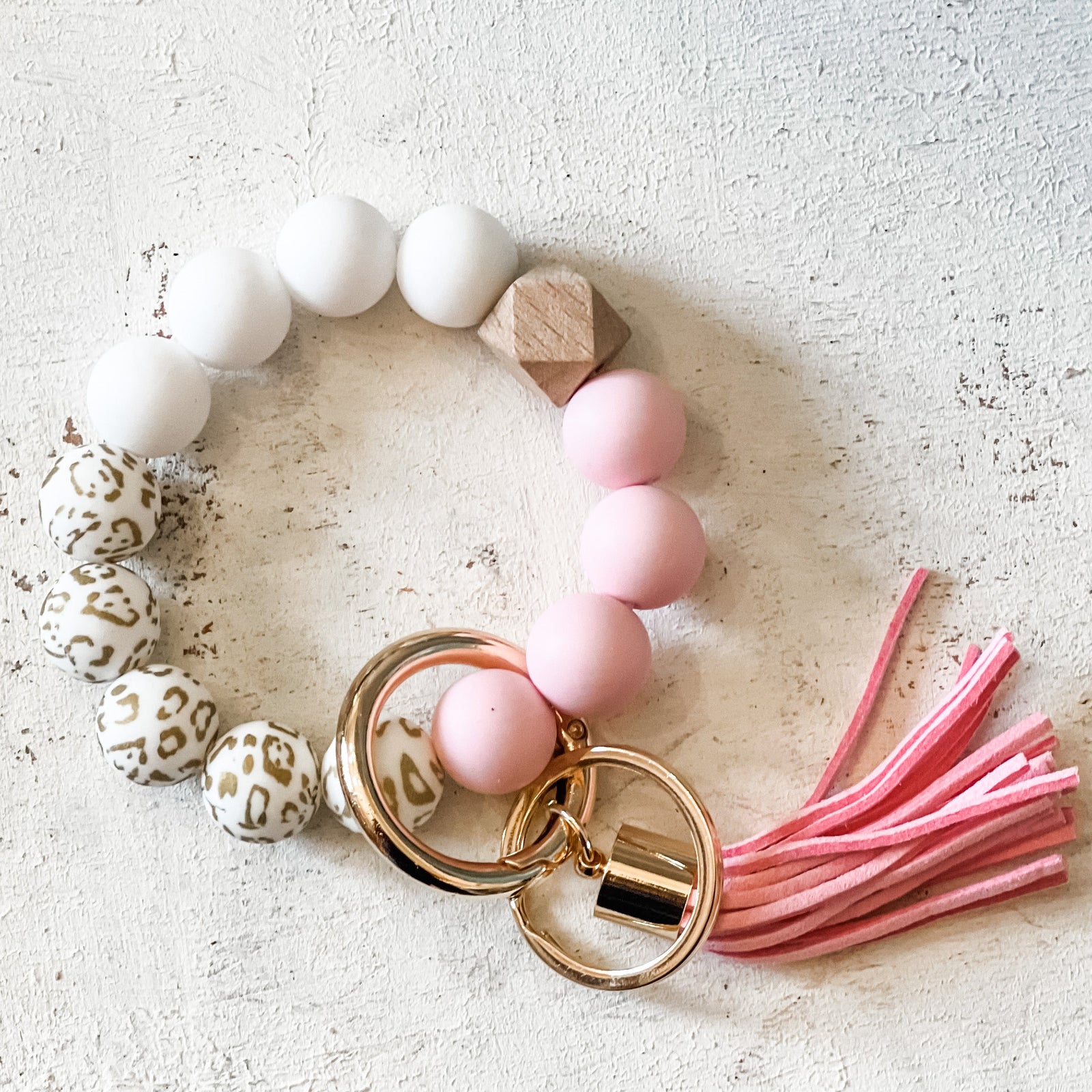 Silicone Wristlet Key Ring - Lemon & Lavender